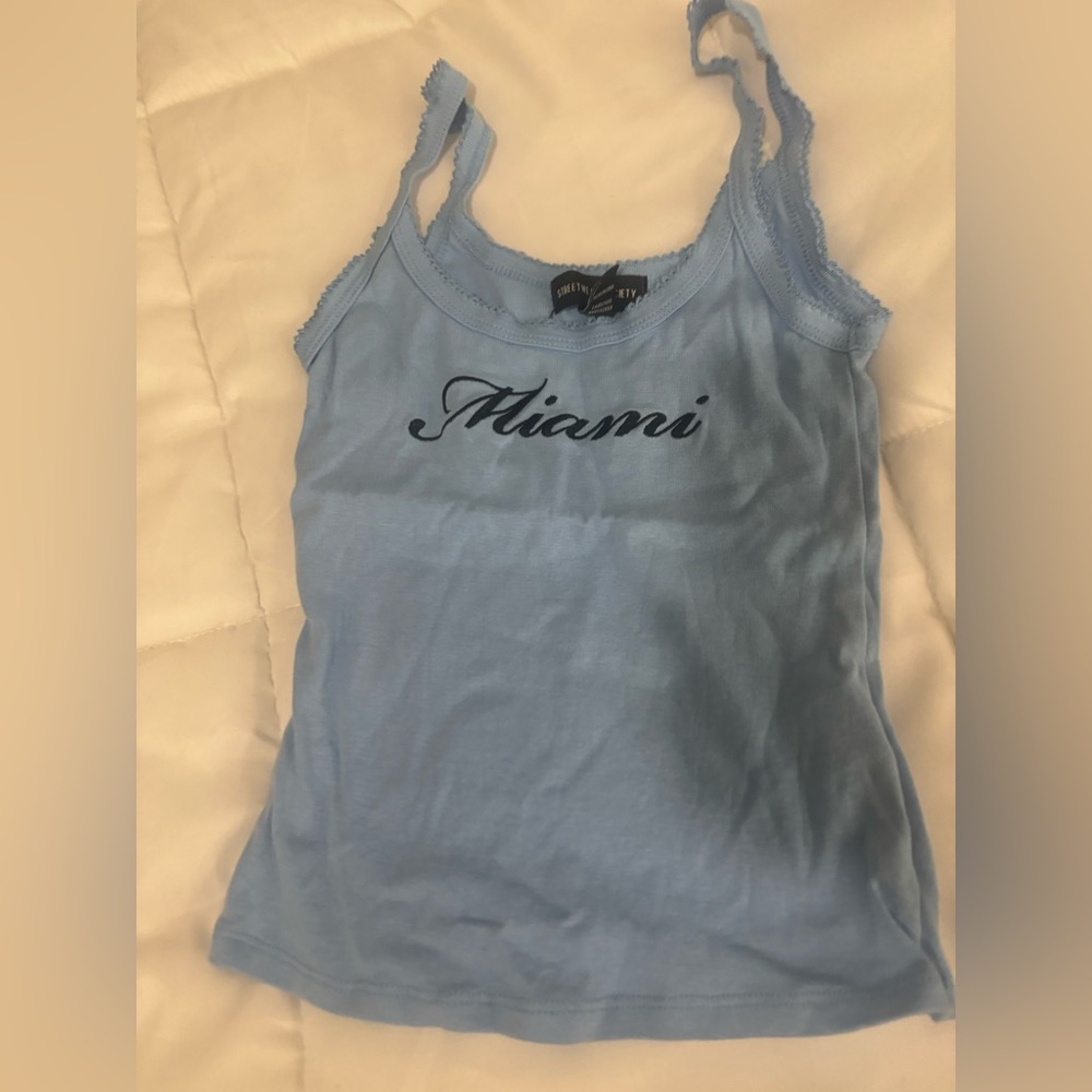 Blue Miami Tank Top Small